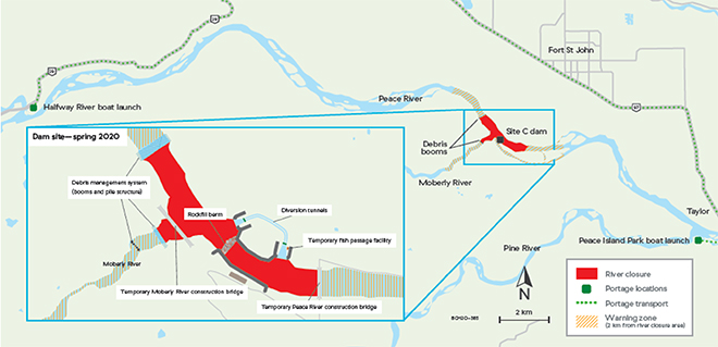 River closure map
