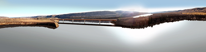 Digital rendering of Farrell Creek bridge