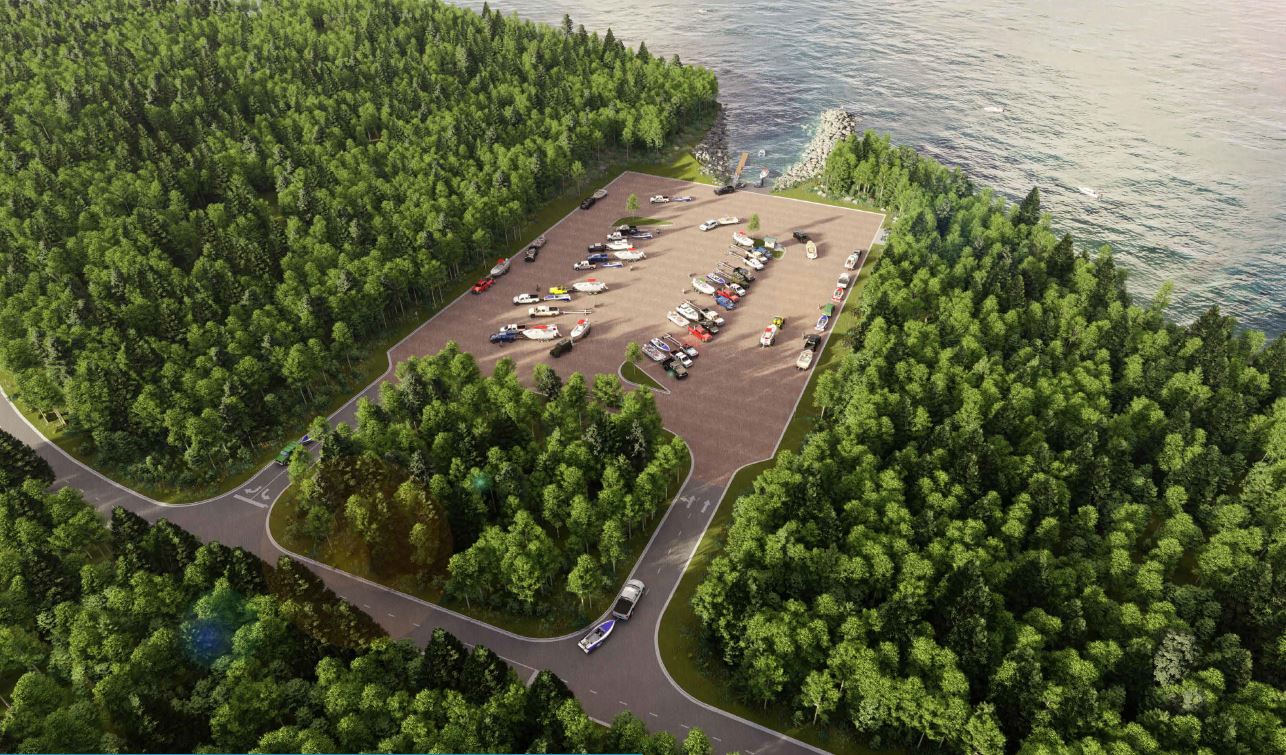 Lynx Creek boat launch rendering