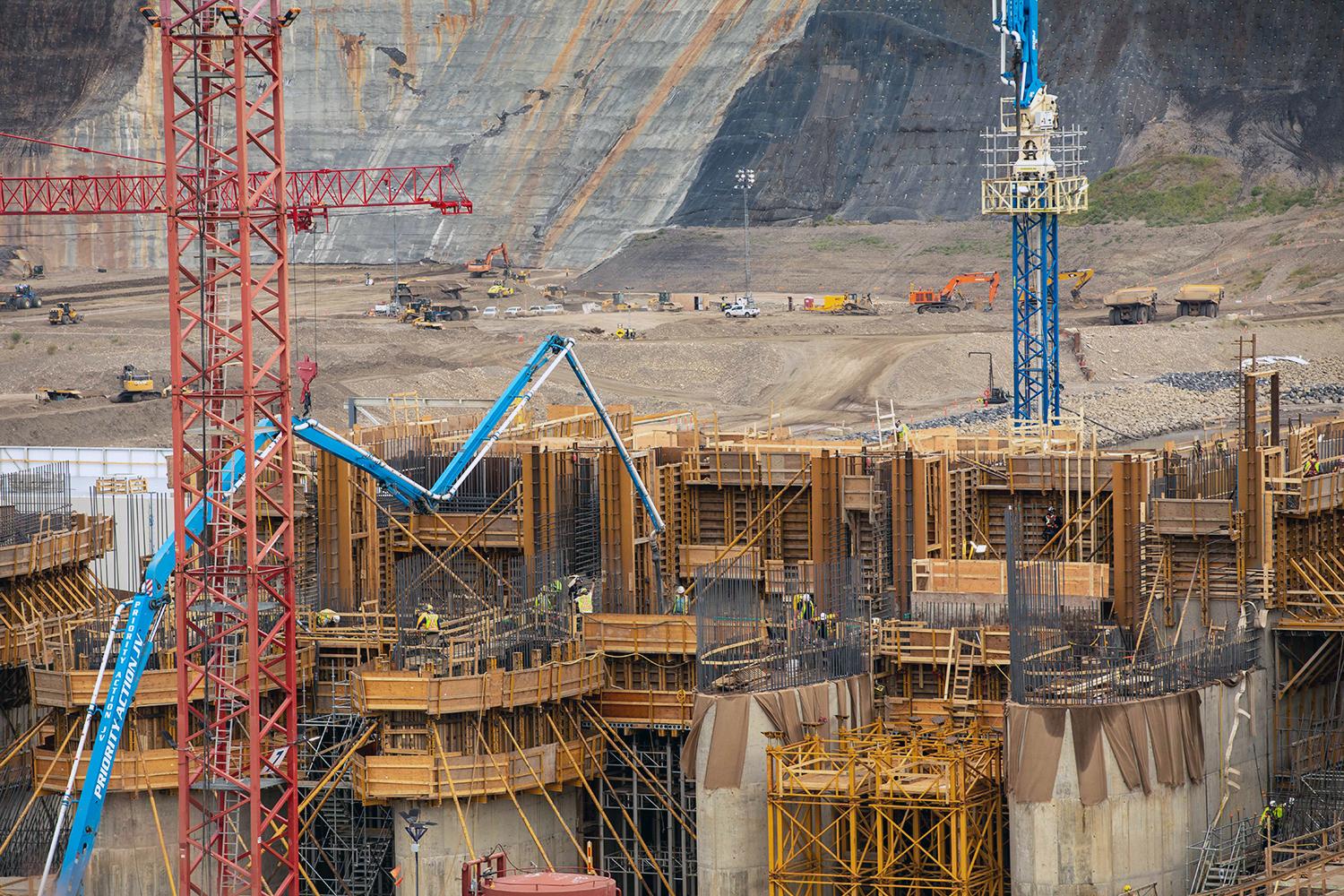 Spillway headworks underway. | August 2021