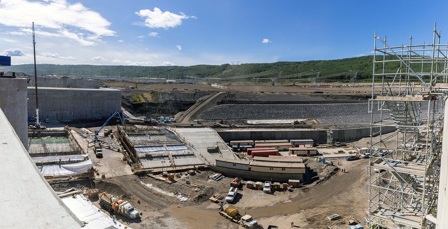 Construction continues on the approach channel.