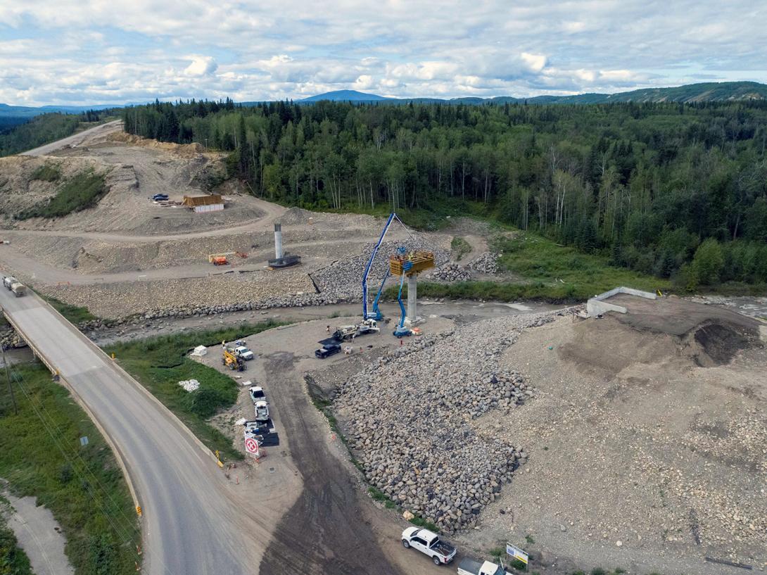 View of the embankment at the Lynx Creek segment on Highway 29. | August 2021