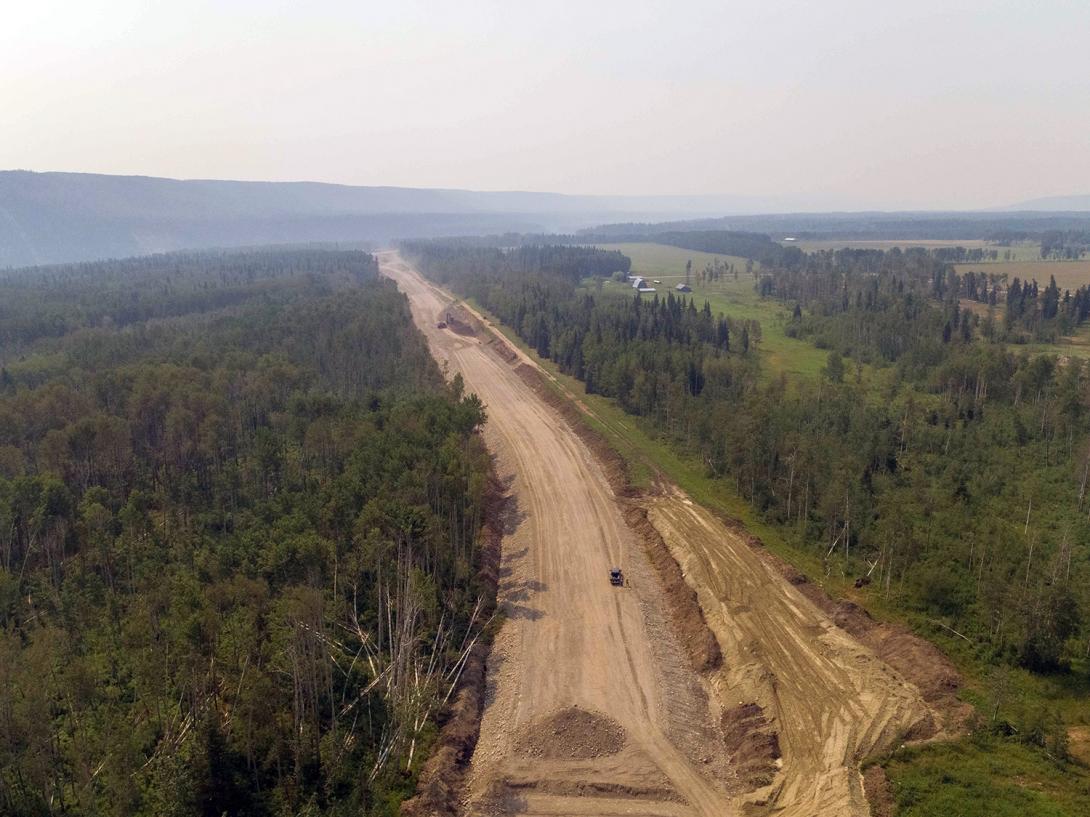 Clearing and grubbing is completed for the Lynx Creek alignment on Highway 29. | July 2021