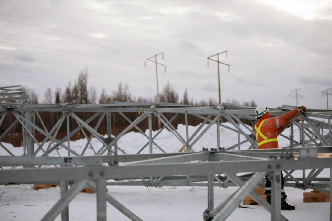 Assembling 500 kV transmission tower | February 2019