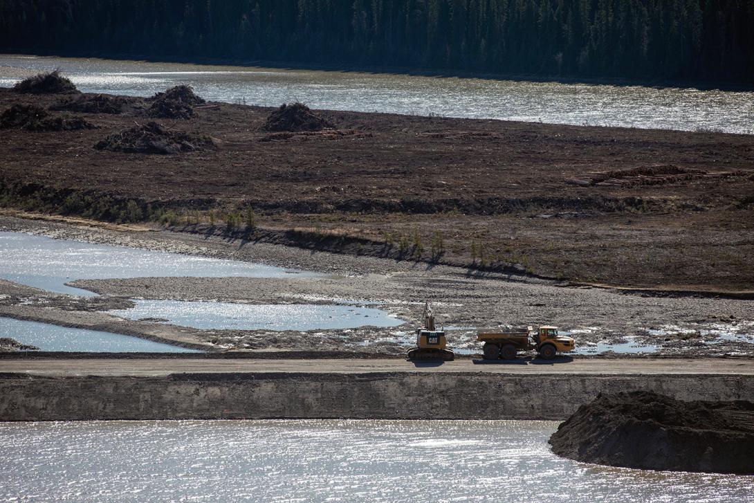 A downstream view of the causeway at Gates Island and Dry Island. | April 2020