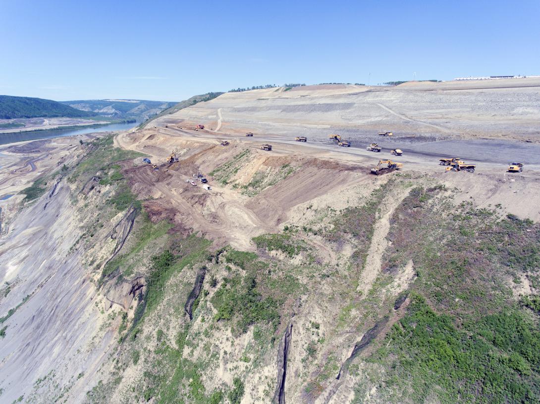 North bank excavation, looking upstream | May 2018