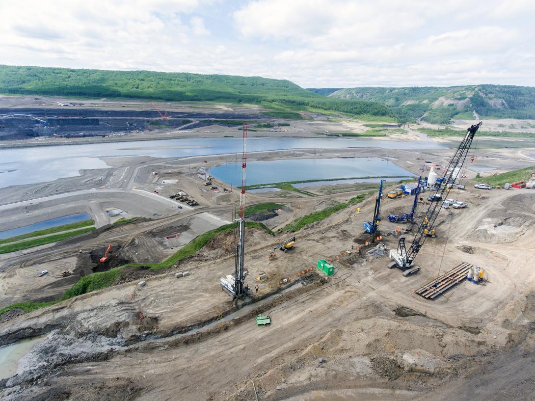 North bank cofferdams, looking south | June 2018