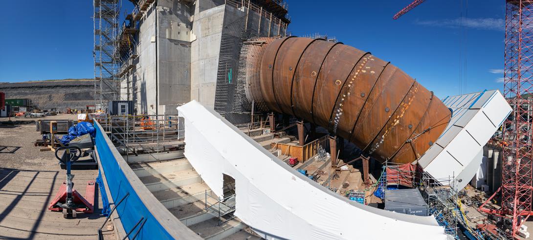 Upper bend of the unit 3 penstock. | July 2020