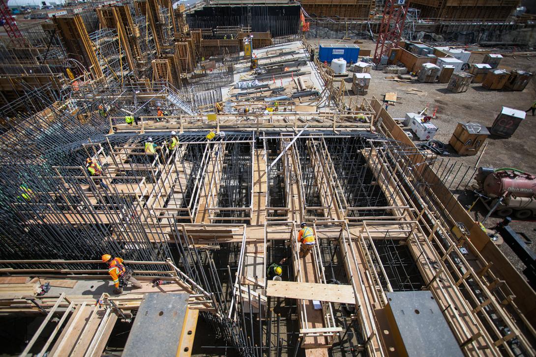 Spillway headworks work at the west low-level outlet. | May 2021