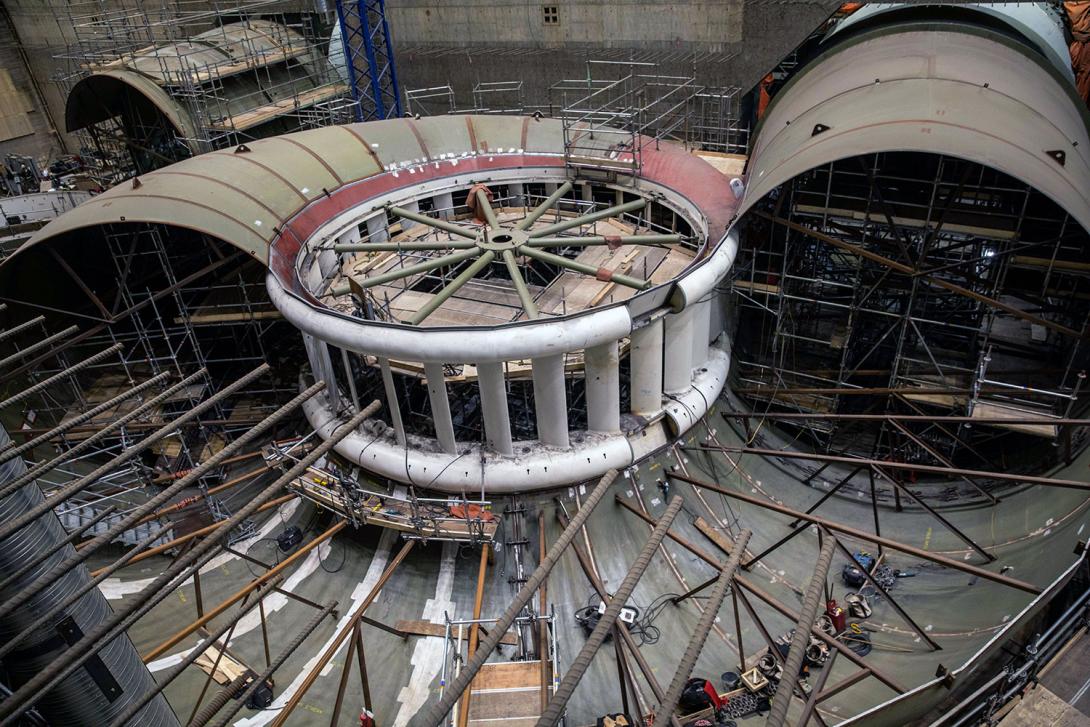 Progress of a spiral case and stay ring installation. | March 2022