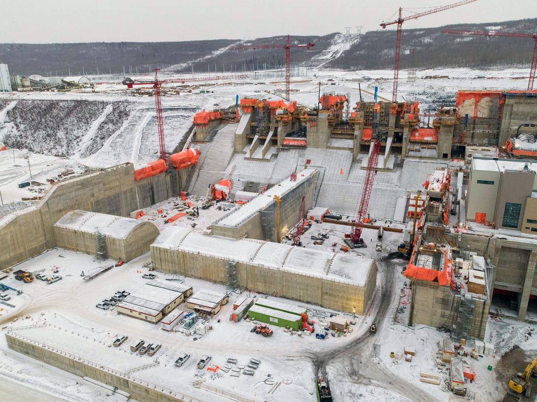 Construction on the spillways including foundation enhancement and drilling of the west bay. | January 2022