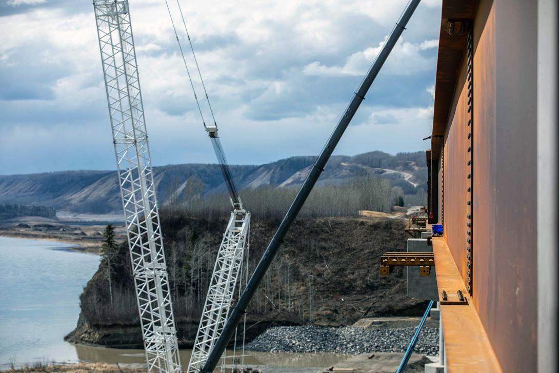 Side view of the Farrell Creek bridge girder. | April 2022