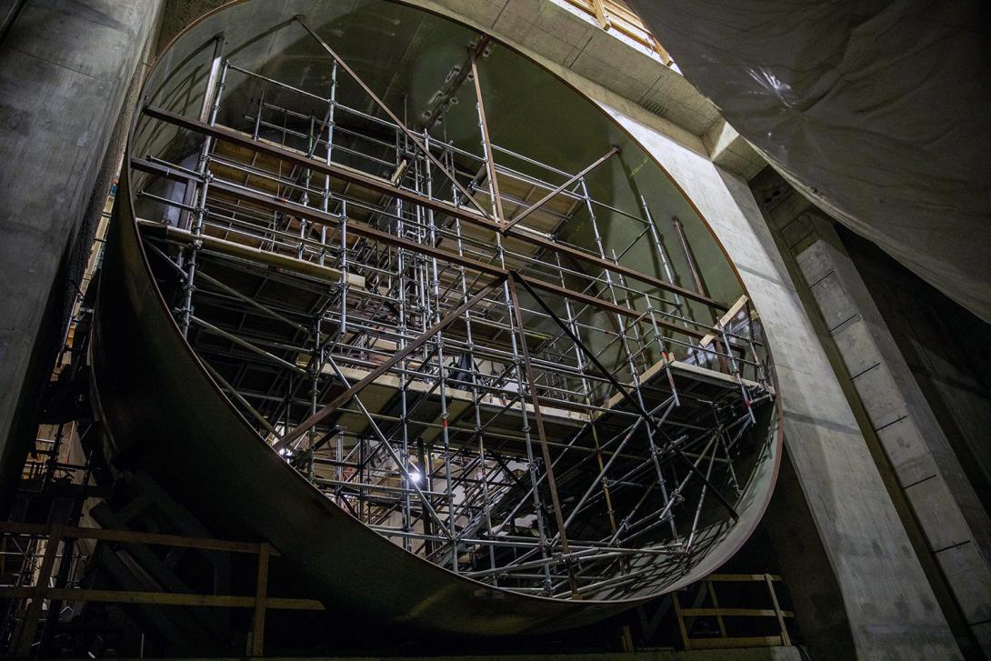 The upstream end of a thrust ring. | April 2022