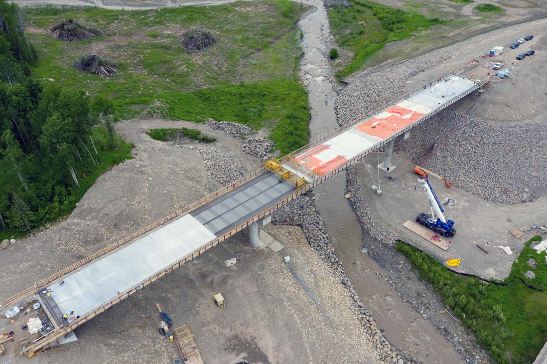Lynx Creek Bridge before the for the final concrete pour. | June 2022