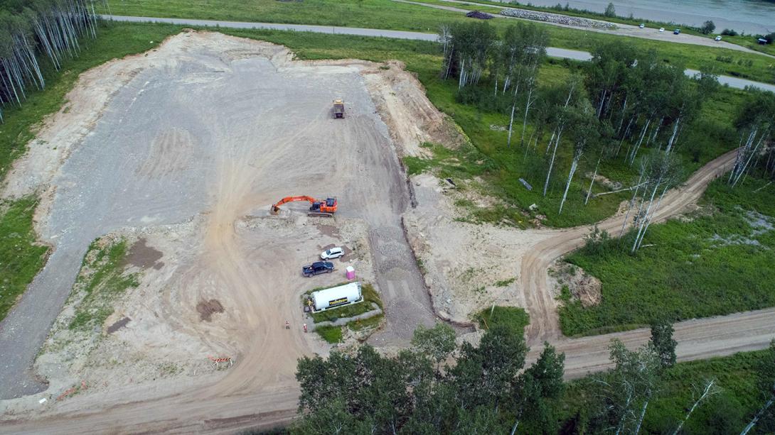 Building the Lynx Creek boat launch near the Lynx Creek Highway 29 realignment. | July 2022