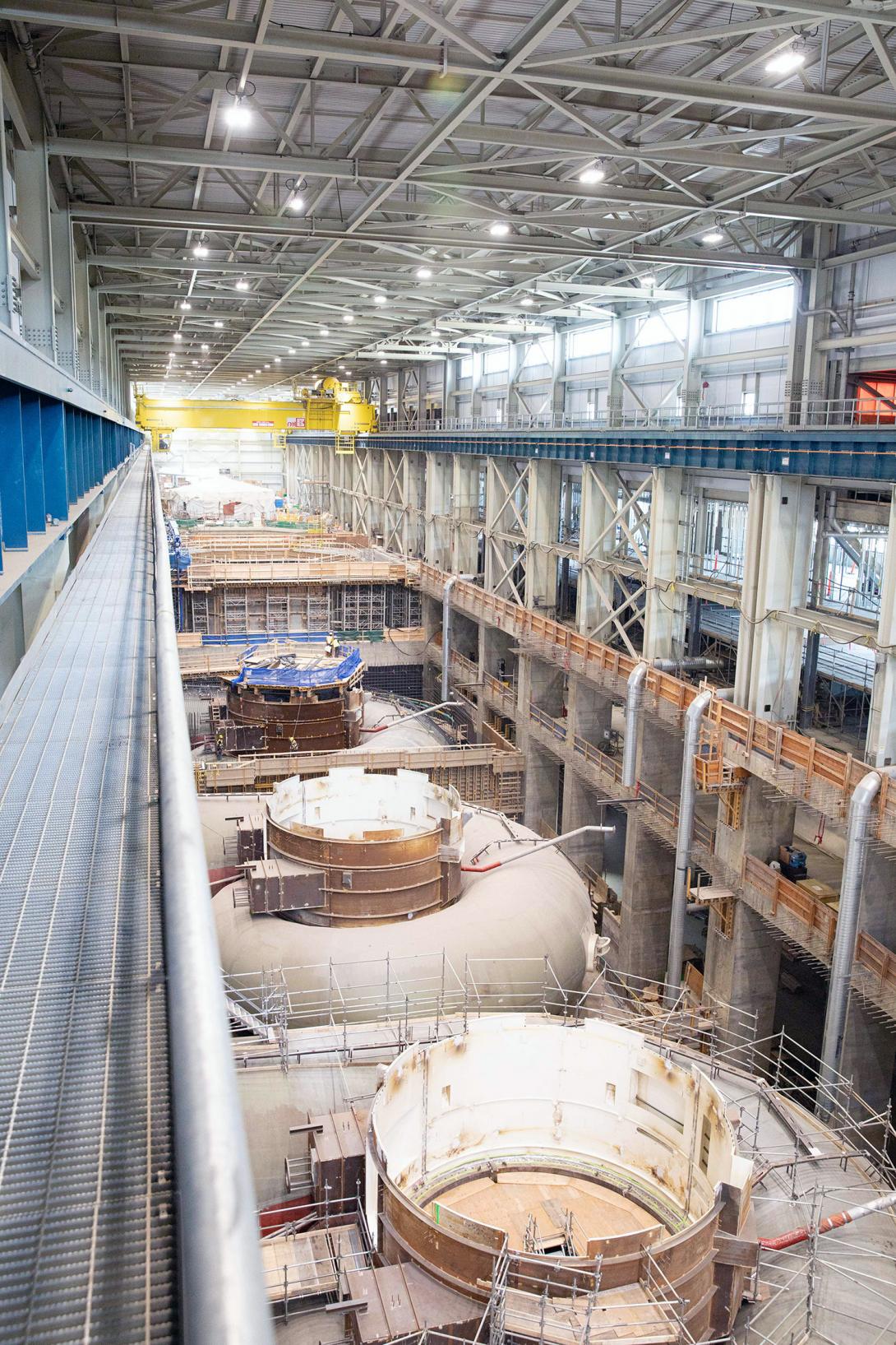 A wide view of main service bay and units 5 through 1. | August 2022