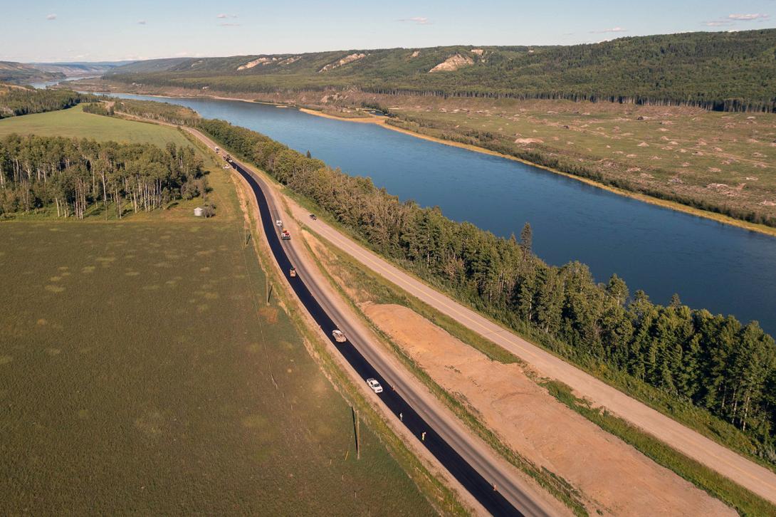 Final paving at Farrell Creek east. | August 2022