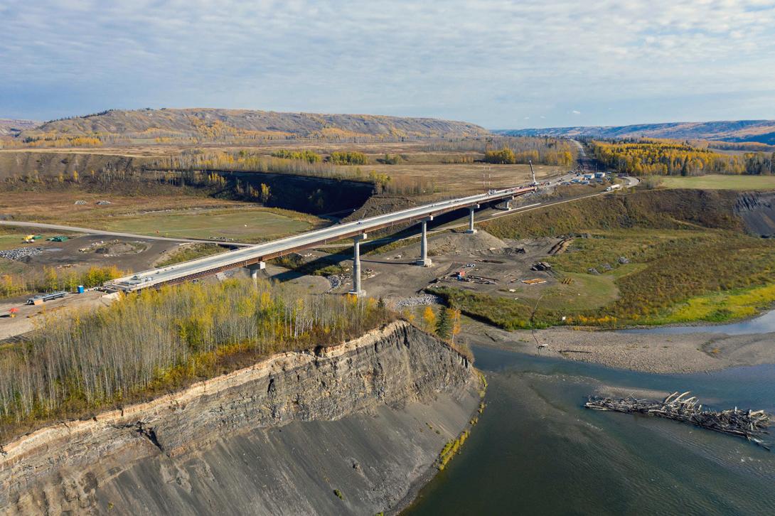 East-facing view of the Farrell Creek Bridge. ! September 2022