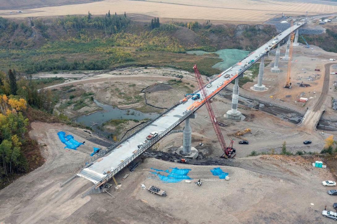 Construction continues on the Cache Creek Bridge. | September 2022 