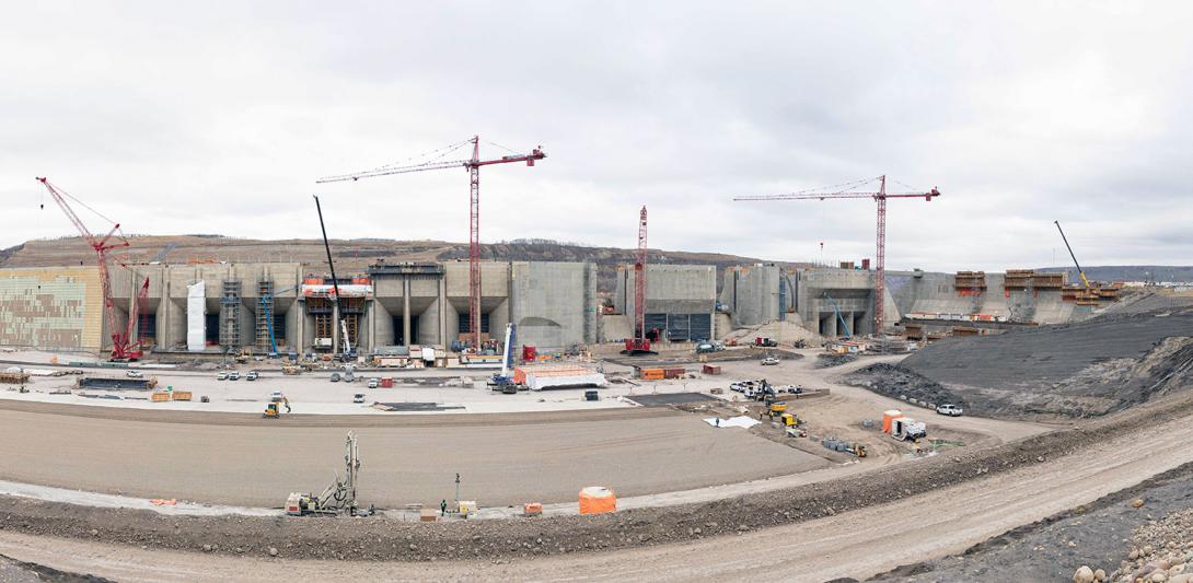 Panoramic shot of the construction. | November 2022