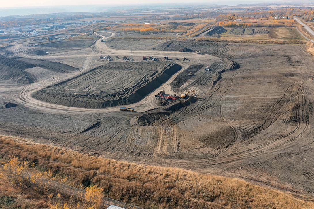 Southwest-facing above the glacial till source at the 85th Avenue Industrial Lands. | October 2022