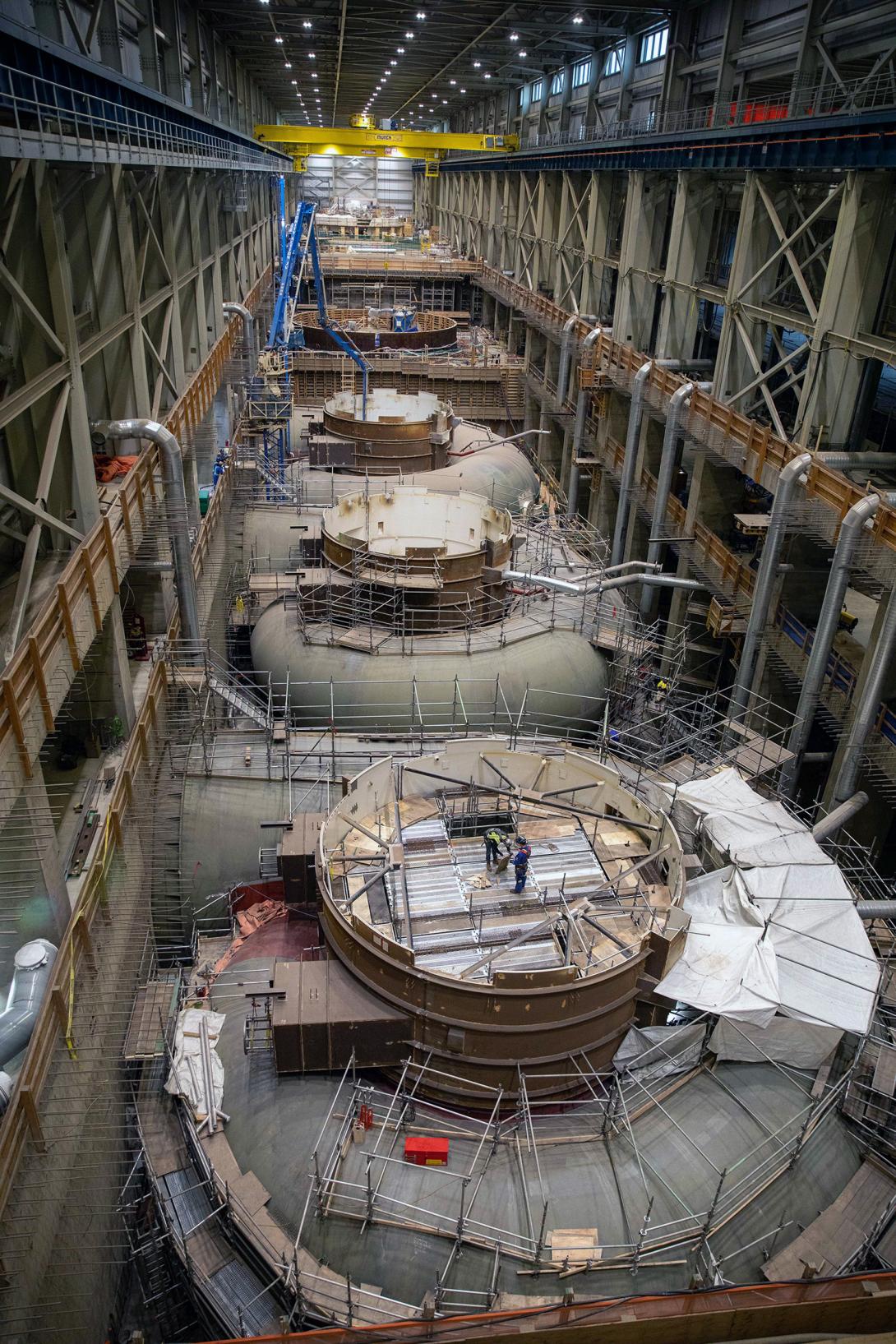 Spiral case units in the powerhouse. | November 2022