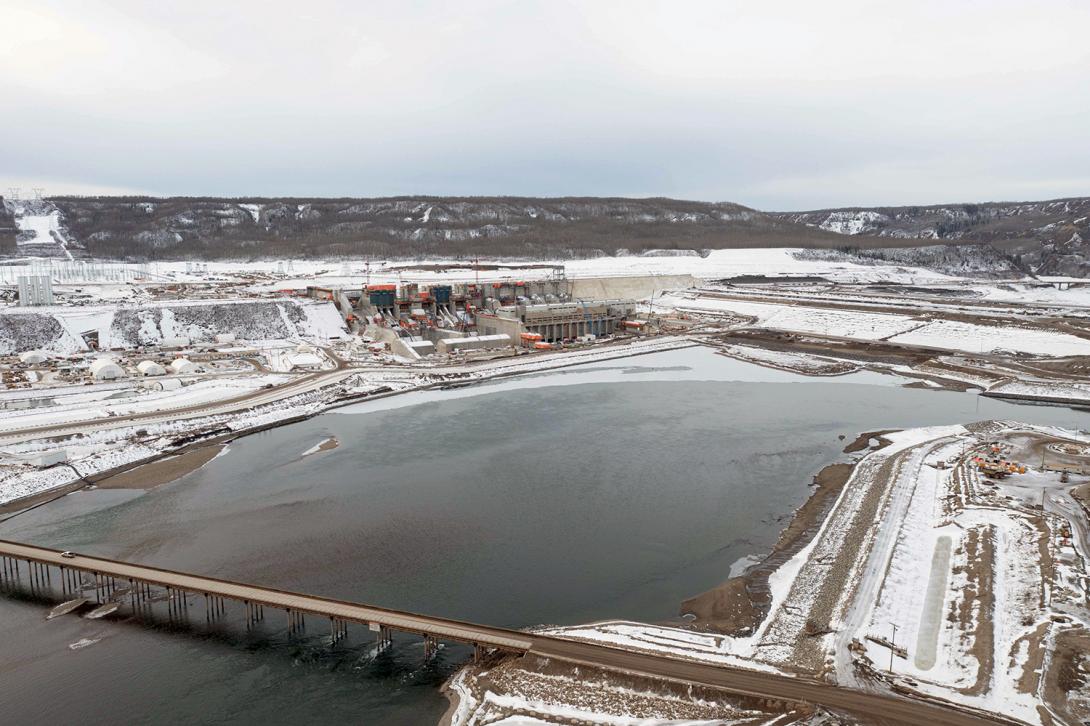 Upstream view of the dam site. | February 2023