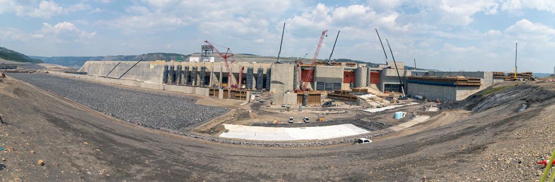 North-facing panorama of the approach channel. | June 2023