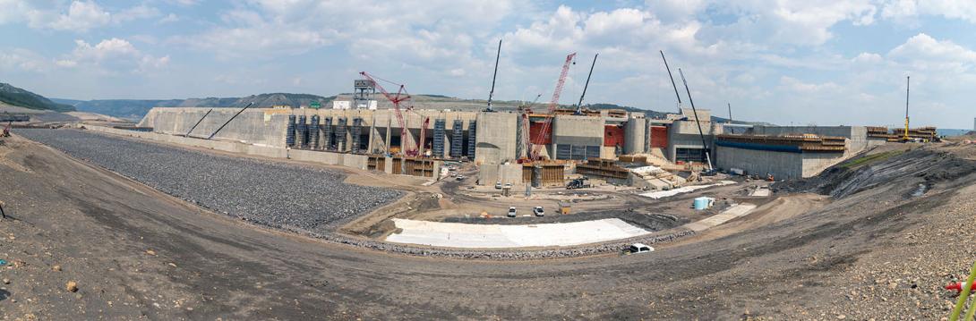 North-facing panorama of the approach channel. | June 2023