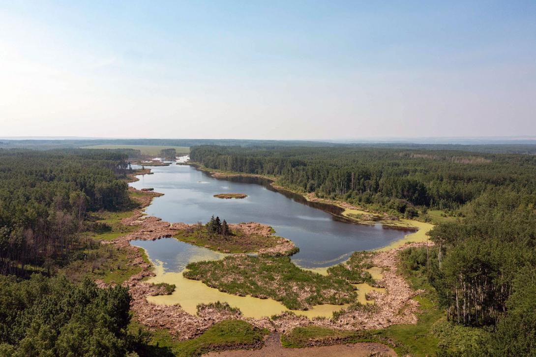 BC Hydro re-built the dam infrastructure to restore the 42-acre Doig-Beatton wetlands, as part of Site C’s habitat compensation program. | June 2023