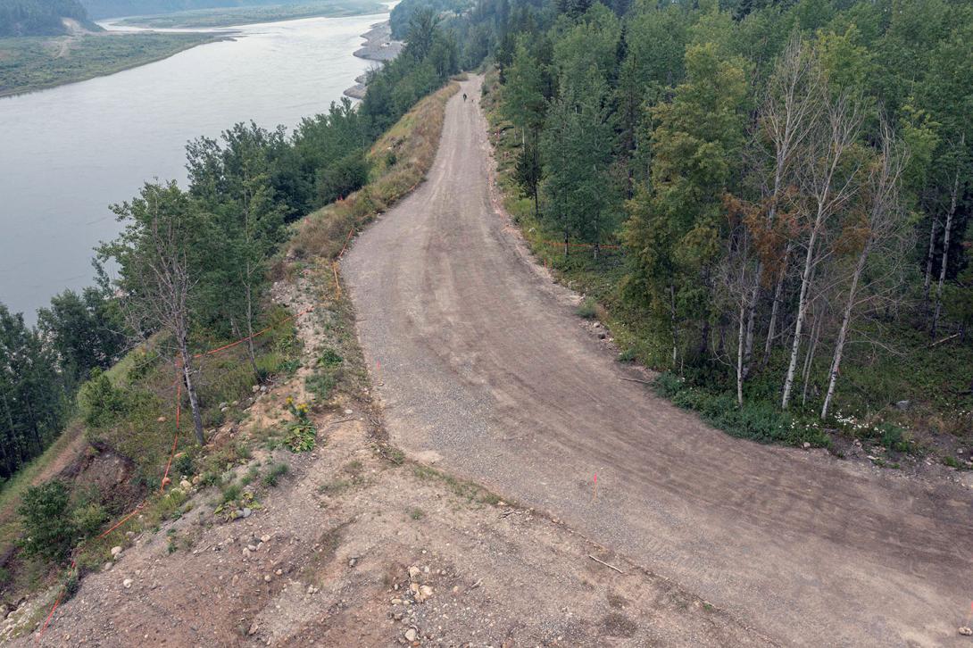 D.A. Thomas Road in Hudson’s Hope will be upgraded to provide access to the new recreation area being built.