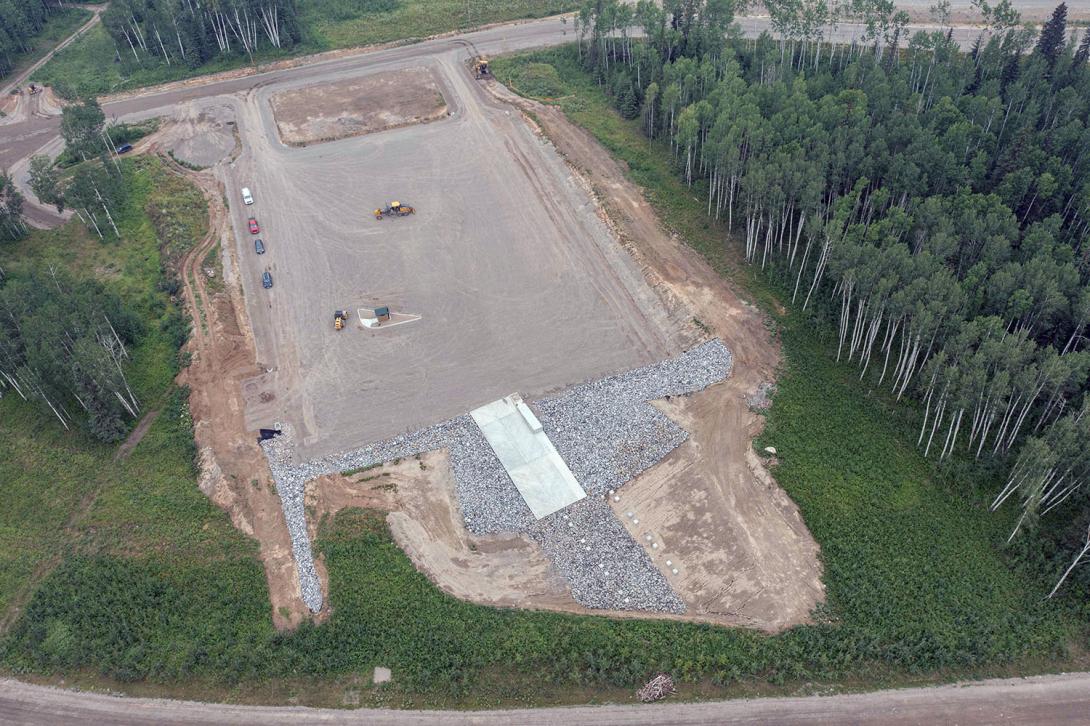 The Lynx Creek boat launch and day use area is being built near Hudson’s Hope on Highway 29. A breakwater will be installed to protect the launch against waves. | July 2023