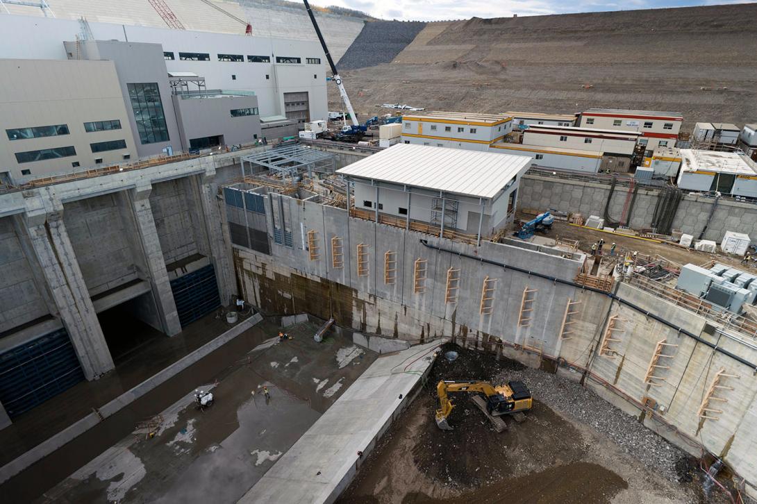 The permanent fish passage at the west end of the tailrace wall will allow fish to migrate upstream and fulfil portions of their lifecycles.