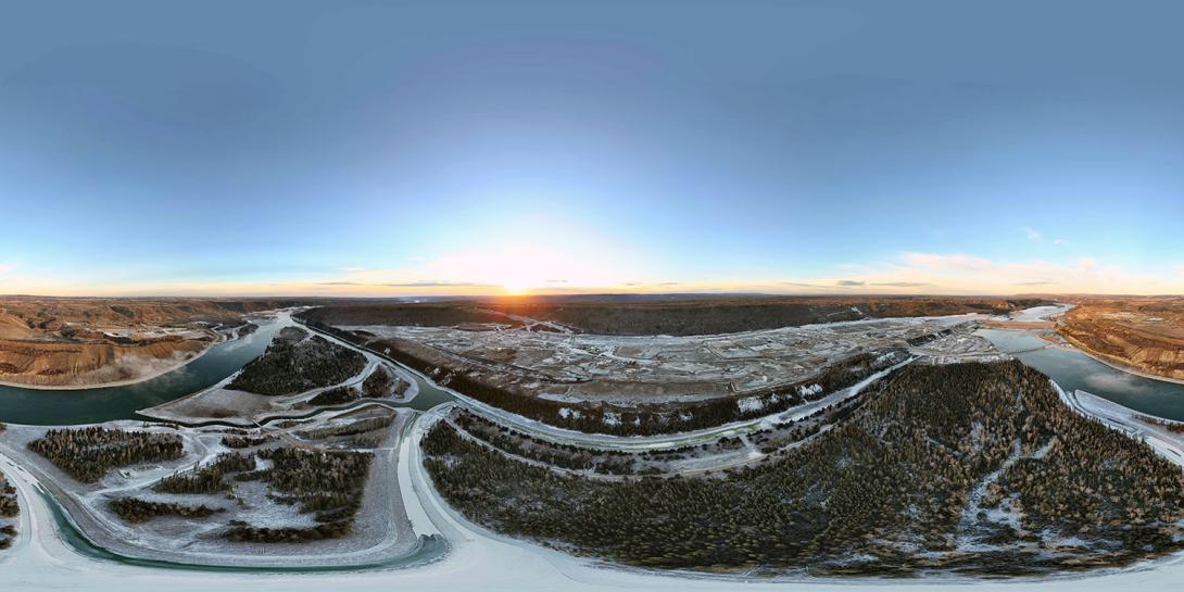 The fish habitat downstream of Site C has deepened channels for consistent water depth and embedded structures to provide safe resting places. | December 2023