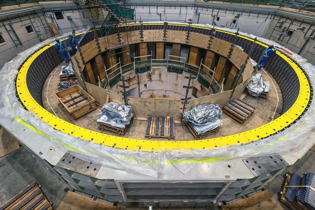 Unit 6 stator. The stator converts the rotating magnetic field to electric current. | February 2024