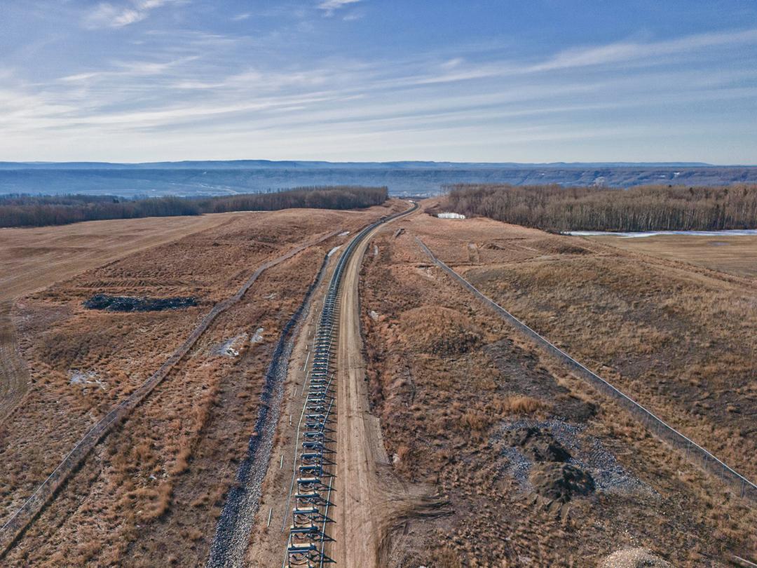 Removal of the conveyor framework from the south portion of the 5-kilometre-long conveyor right-of-way will be complete by late summer. | March 2024