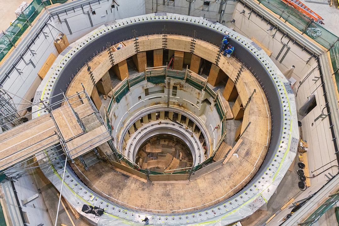 Unit 6 stator. The stator converts the rotating magnetic field to electric current. | March 2024