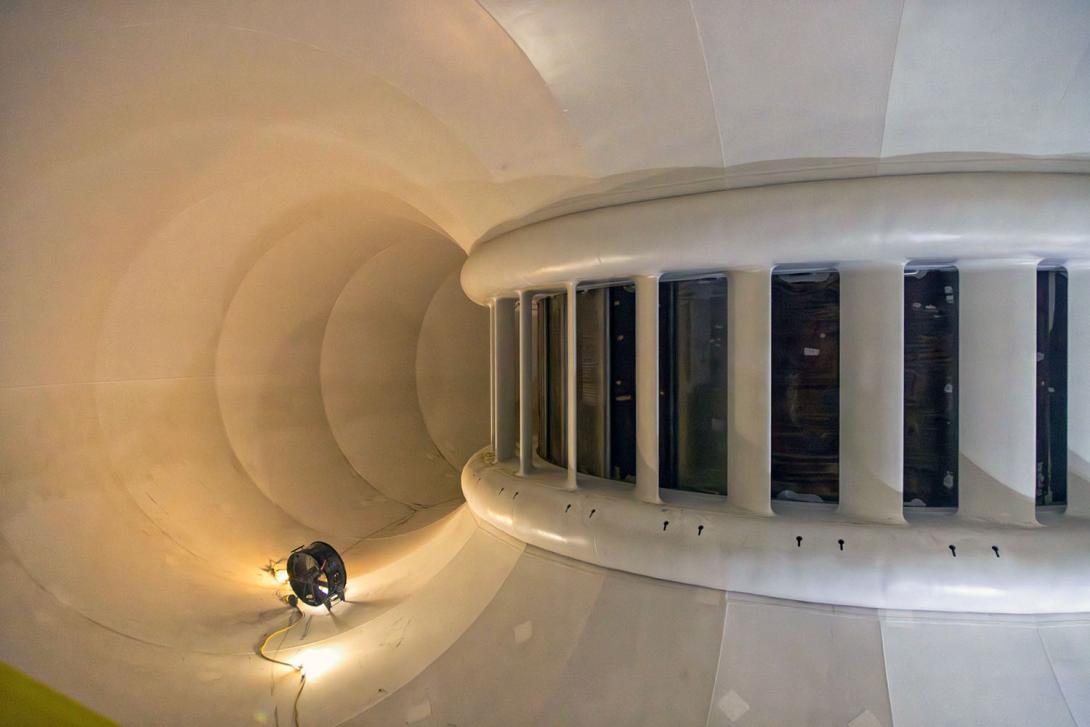 Water will flow inside this spiral case and spin the turbine to generate electricity. | March 2025