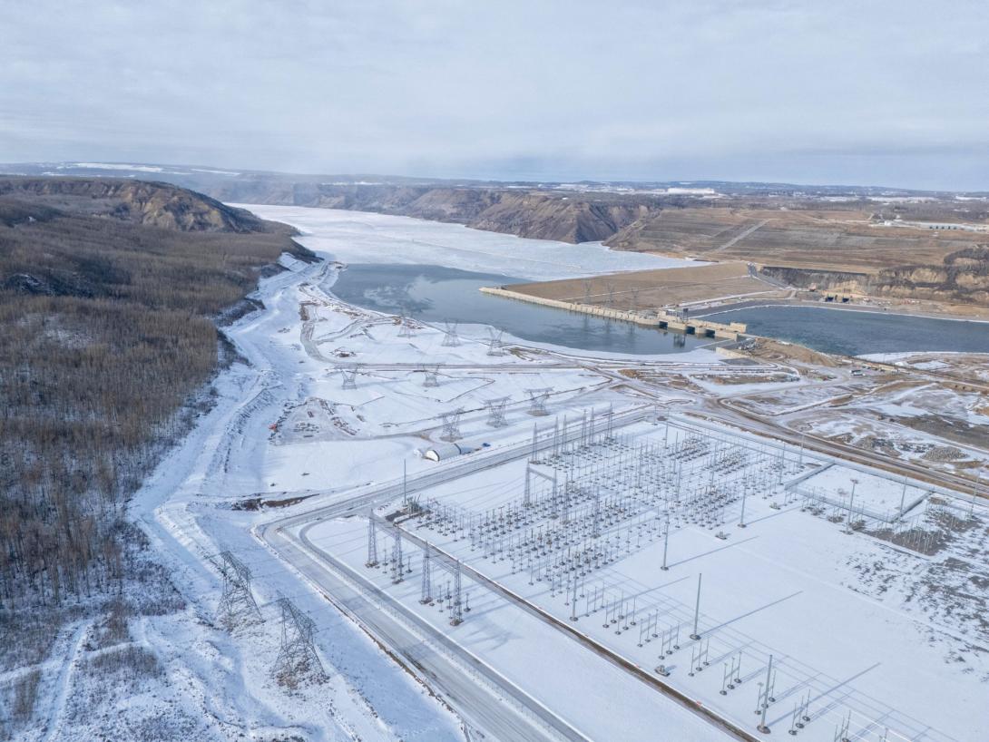 The Site C substation near the approach channel and the generating station. | March 2025