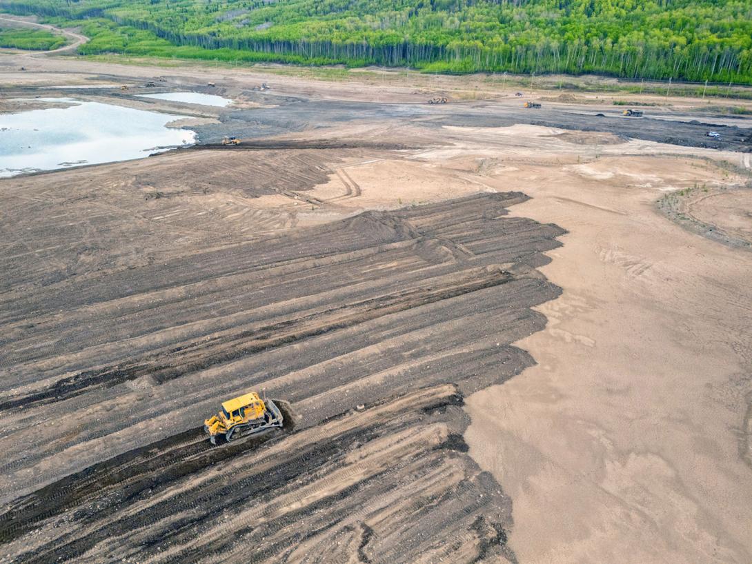 Re-grading grassland reclamation area. | May 2025