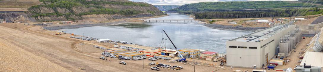 Contractor office trailers are removed from the powerhouse area to prepare for paving. | May 2025
