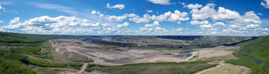 Area A reclamation is ongoing at left with completed reclamation areas shown at right of the photo. | May 2025