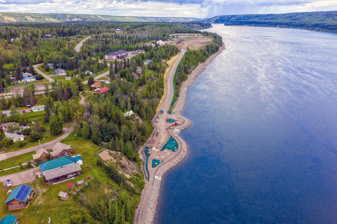 Work continues to complete the day-use area and small craft launch at the D.A. Thomas Road, in Hudson’s Hope. | July 2025