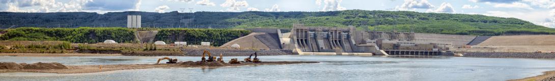 The tailrace basin is excavated to lower the depth of the bottom of the river in relation to height at which water exits the generating station. | August 2025