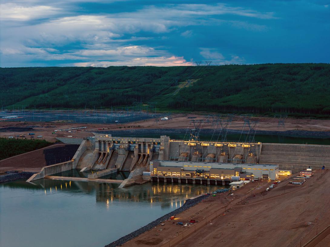 Facing the Site C spillways and generating station. | July 2025