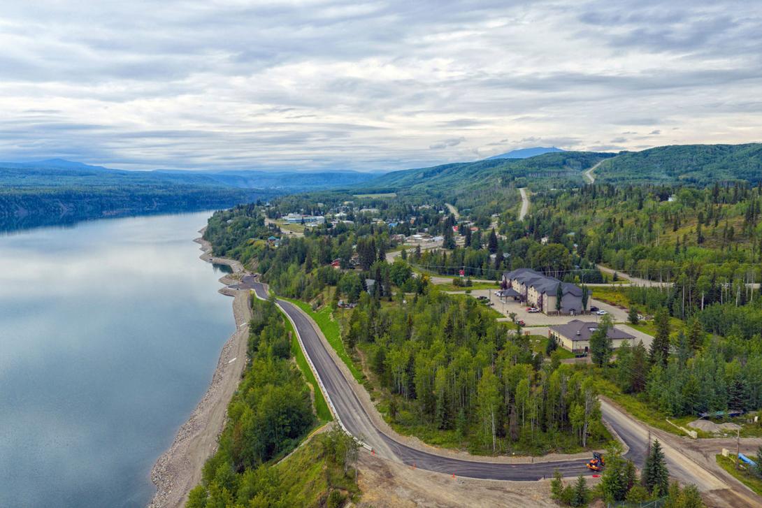 Paving is completed on the D.A. Thomas Road day-use area at Hudson’s Hope. | August 2025