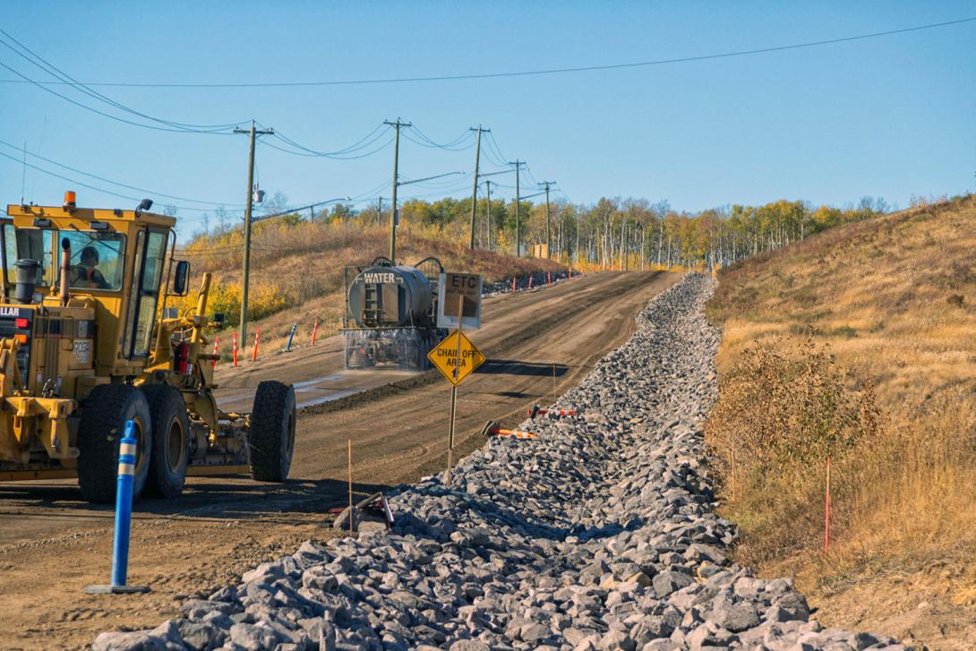 A local site road is graded and prepared for paving. | September 2025