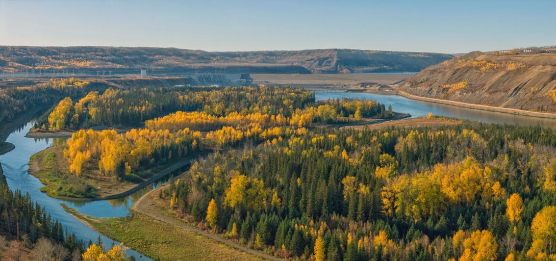 A short distance downstream of the Site C dam these three side channels were created with enough depth to provide habitat for a variety of fish species. | October 2025
