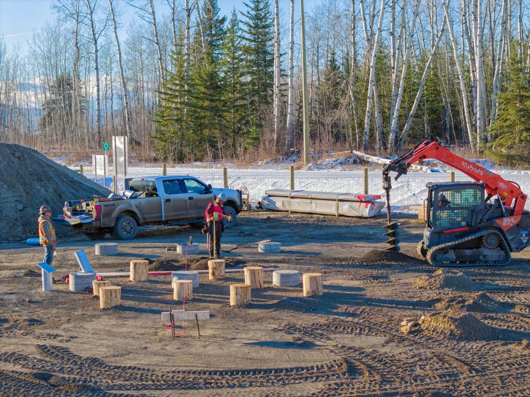 Work at Lynx Creek boat launch  to help anchor the Indigenous cultural display. | December 2025