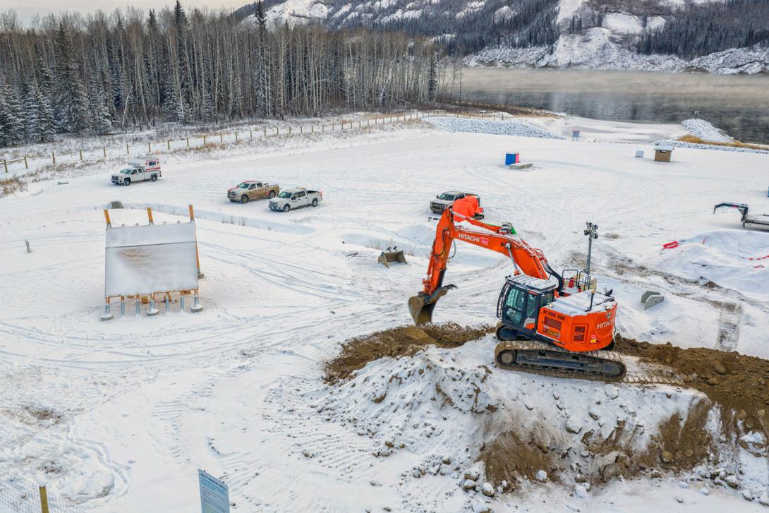 The structure for the Indigenous cultural display is now complete at Lynx Creek boat launch. | December 2025